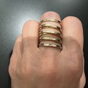 Gold tone multi loop ring